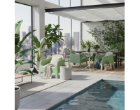 Záhradné stohovateľné kreslo Sokra New - zelená