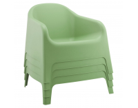 Záhradné stohovateľné kreslo Sokra New - zelená