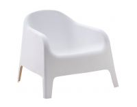 Záhradné stohovateľné kreslo Sokra - biela