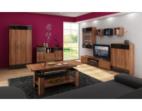 Polica (3 ks) Solar SLR-02 - slivka / čierny lesk