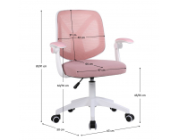 Kancelárska stolička Solari - ružová / biela