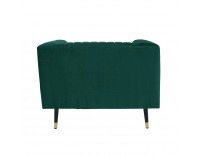 Kreslo Somy 1 - smaragdová / čierna / zlatá