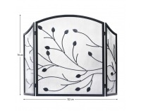 Krbový paravan Sonajin - čierna