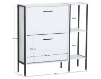 Botník (skrinka na topánky) Sovio - biela