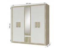 Spálňa Mediolan New - dub sonoma / biela