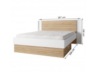 Spálňa Simpla - biela / dub divoký