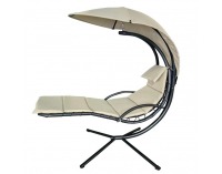 Hojdacie kreslo so strieškou Spavin 2 New - béžová / čierna