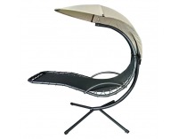 Hojdacie kreslo so strieškou Spavin 2 New - béžová / čierna