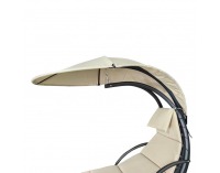 Hojdacie kreslo so strieškou Spavin 2 New - béžová / čierna