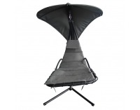 Hojdacie kreslo so strieškou Spavin 2 New - sivá / čierna