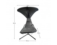 Hojdacie kreslo so strieškou Spavin 2 New - sivá / čierna