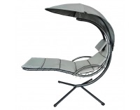 Hojdacie kreslo so strieškou Spavin 2 New - sivá / čierna
