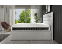 Čalúnená manželská posteľ s úložným priestorom Spezia 180 - tmavomodrá