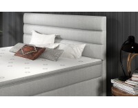 Čalúnená manželská posteľ s úložným priestorom Spezia 180 - hnedá