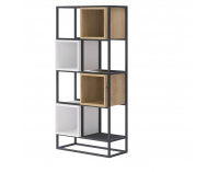 Obývacia izba Spring - dub artisan / biela / grafit / čierna