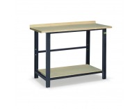 Pracovný stôl s jednou policou SS01L/PL90 - grafit