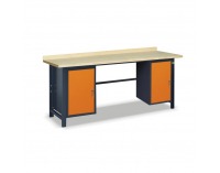 Pracovný stôl SS03L/AA - grafit / oranžová