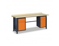 Pracovný stôl SS03L/BC - grafit / oranžová