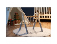 Montessori drevená hrazda Stares - prírodná / sivá