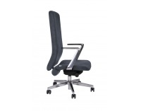 Kancelárska stolička s podrúčkami Starmit AL1 - tmavosivá (Strong 14) / chróm