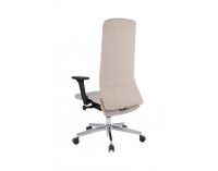 Kancelárska stolička s podrúčkami Starmit B - svetlohnedá / chróm