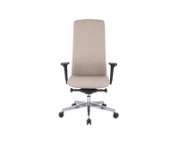 Kancelárska stolička s podrúčkami Starmit B - svetlohnedá / chróm