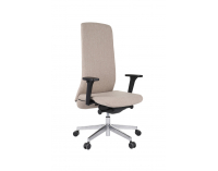 Kancelárska stolička s podrúčkami Starmit B - svetlohnedá / chróm