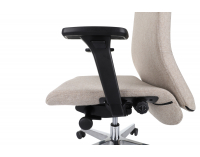 Kancelárska stolička s podrúčkami Starmit B - svetlohnedá / chróm