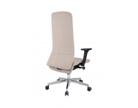 Kancelárska stolička s podrúčkami Starmit B - svetlohnedá / chróm