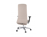 Kancelárska stolička s podrúčkami Starmit B - svetlohnedá / chróm