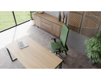 Kancelárska stolička s podrúčkami Starmit B - zelená / chróm