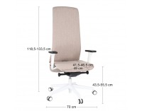 Kancelárska stolička s podrúčkami Starmit W - svetlohnedá / biela