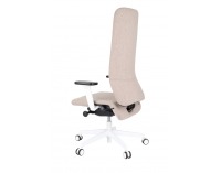 Kancelárska stolička s podrúčkami Starmit W - svetlohnedá / biela