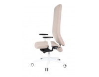 Kancelárska stolička s podrúčkami Starmit W - svetlohnedá / biela