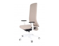Kancelárska stolička s podrúčkami Starmit W - svetlohnedá / biela