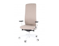 Kancelárska stolička s podrúčkami Starmit W - svetlohnedá / biela