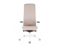 Kancelárska stolička s podrúčkami Starmit W - svetlohnedá / biela