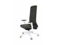 Kancelárska stolička s podrúčkami Starmit W - tmavosivá (Strong 04) / biela