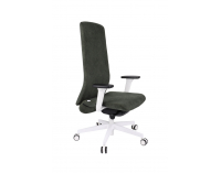 Kancelárska stolička s podrúčkami Starmit W - tmavosivá (Strong 04) / biela
