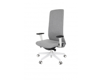 Kancelárska stolička s podrúčkami Starmit W - tmavosivá (Synergy 09) / biela