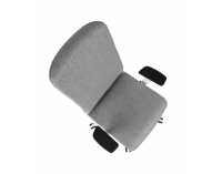 Kancelárska stolička s podrúčkami Starmit W - tmavosivá (Synergy 09) / biela