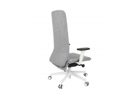 Kancelárska stolička s podrúčkami Starmit W - tmavosivá (Synergy 09) / biela