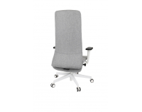 Kancelárska stolička s podrúčkami Starmit W - tmavosivá (Synergy 09) / biela