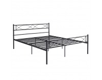 Kovová manželská posteľ s roštom Stelvia 180x200 cm - čierna