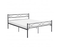 Kovová manželská posteľ s roštom Stelvia 160x200 cm - čierna