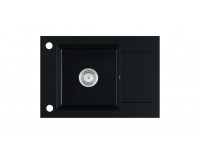 Granitový kuchynský drez Stema 61,5x43,5 cm - čierna