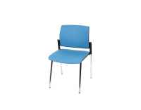 Konferenčná stolička Steny - modrá / čierna / chróm
