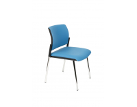 Konferenčná stolička Steny - modrá / čierna / chróm