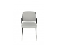 Konferenčná stolička Steny - sivá (Kosma 05) / čierna / chróm