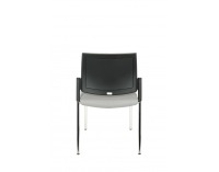 Konferenčná stolička Steny - sivá (Kosma 05) / čierna / chróm